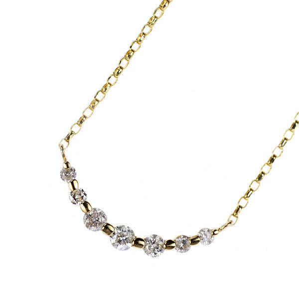 K18YG ダイヤモンド ペンダントネックレス 0.14ct