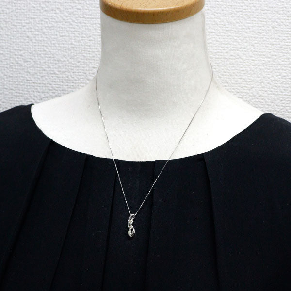K18WG H&C ダイヤモンド ペンダントネックレス 0.500ct スリーストーン