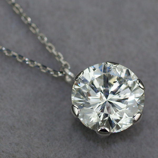 新品 Pt850/Pt900 LDHダイヤモンド ペンダントネックレス 1.163ct H SI2 G 【エスコレ】