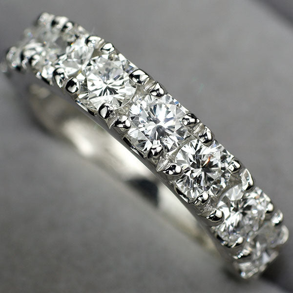 新品 Pt950 全石グレード付ダイヤモンド リング 2.023ct D-G VS2 VG 【エスコレ】 ハーフエタニティ