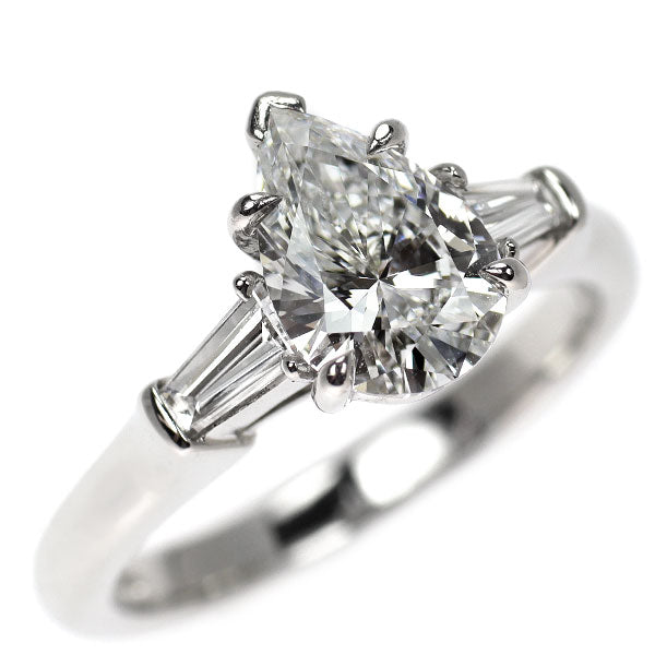 ハリーウィンストン Pt950 ペアシェイプ ダイヤモンド リング 1.08ct D VVS1 クラシック