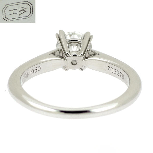 ハリーウィンストン Pt950 ダイヤモンド リング 0.53ct F VVS2 3EX ソリティア