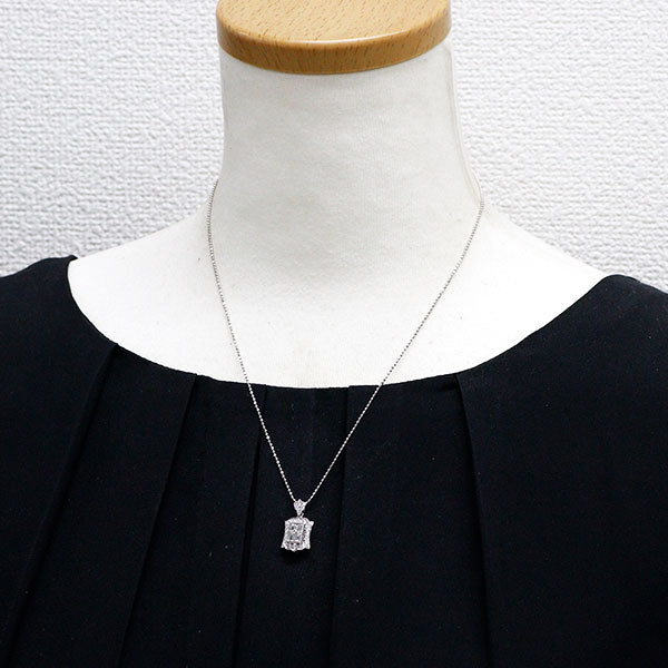 K.dion/ケーディオン 希少 Pt900/ Pt850 天然ピンクダイヤモンド ペンダントネックレス 0.008ct D0.97ct