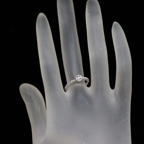 ケイウノ Pt900 ダイヤモンド リング 0.324ct D VS2 3EXHC D0.14ct