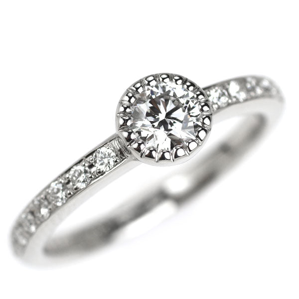 ケイウノ Pt900 ダイヤモンド リング 0.324ct D VS2 3EXHC D0.14ct
