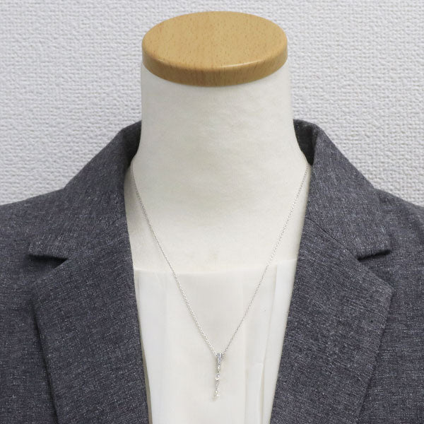 カシケイ/Kashikey Pt900/ Pt850 ブリオレットカット ダイヤモンド ペンダントネックレス 0.78ct D0.10ct