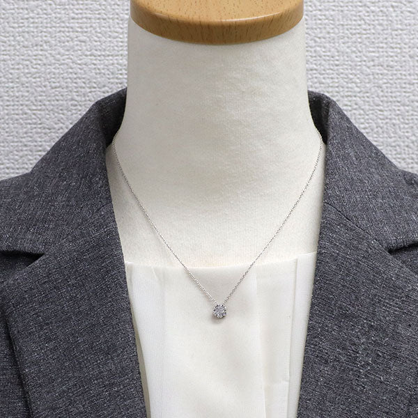 ポンテヴェキオ K18WG ダイヤモンド ペンダントネックレス 0.26ct フラワー