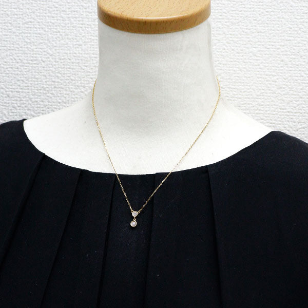 ミキモト K18YG ダイヤモンド ペンダントネックレス 0.22ct