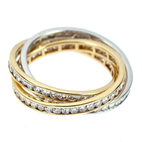 K18YG/WG ダイヤモンド リング 2.26ct フルエタニティ 3連