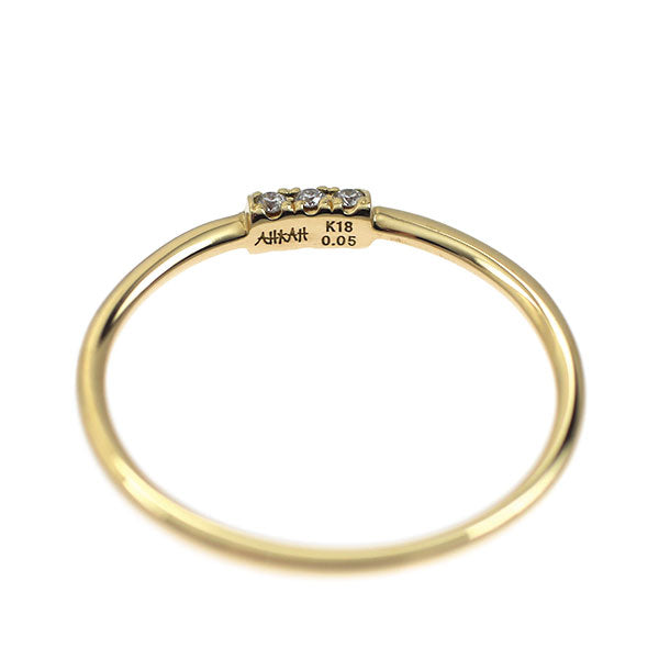 アーカー/ahkah K18YG ダイヤモンド リング 0.05ct
