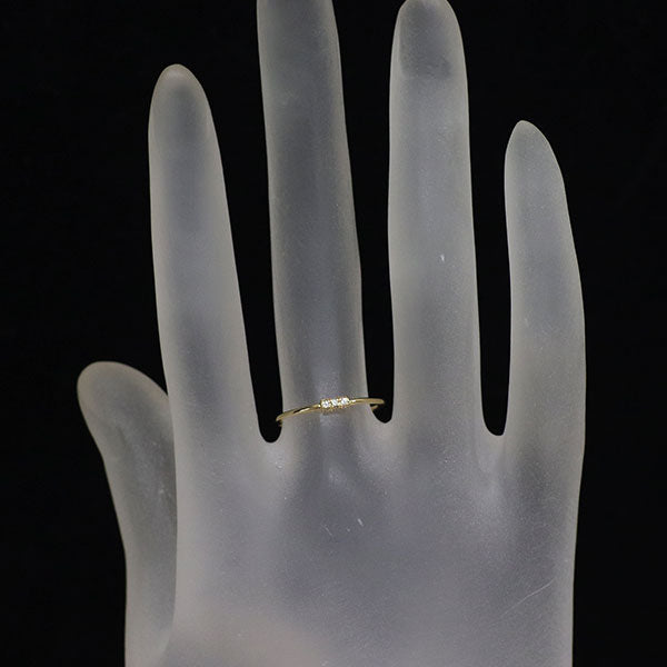 アーカー/ahkah K18YG ダイヤモンド リング 0.05ct