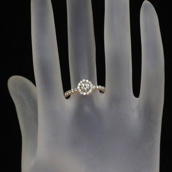K18PG ダイヤモンド リング 0.32ct D0.30ct