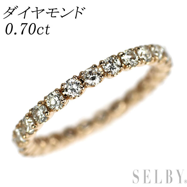 K18PG ダイヤモンド リング 0.70ct フルエタニティ