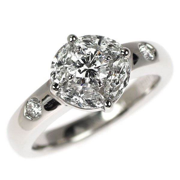 Pt900 ダイヤモンド リング 0.343ct F SI1 VG D0.72ct