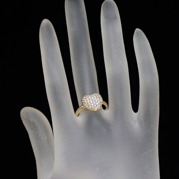 K18YG H&C ダイヤモンド リング 0.50ct ハート パヴェ