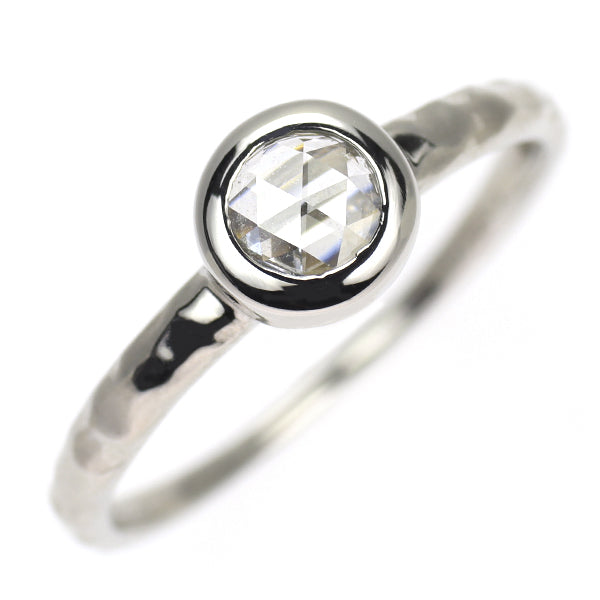 Pt900 ローズカット ダイヤモンド リング 0.220ct