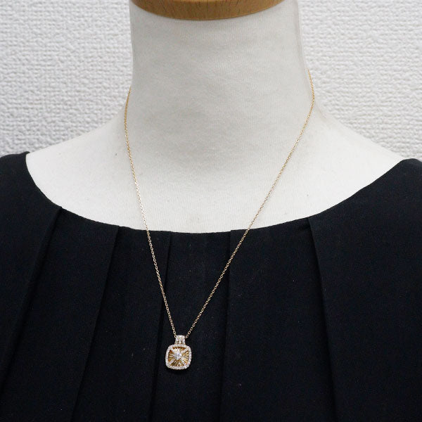 K18YG ダイヤモンド ペンダントネックレス 0.227ct D0.40ct