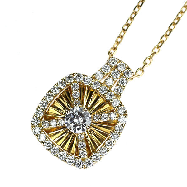 K18YG ダイヤモンド ペンダントネックレス 0.227ct D0.40ct