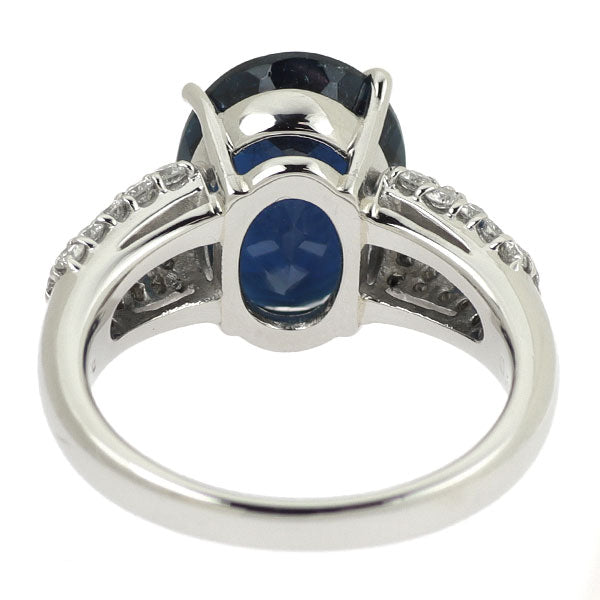 Pt900 インディゴライトトルマリン ダイヤモンド リング 4.570ct D0.624ct
