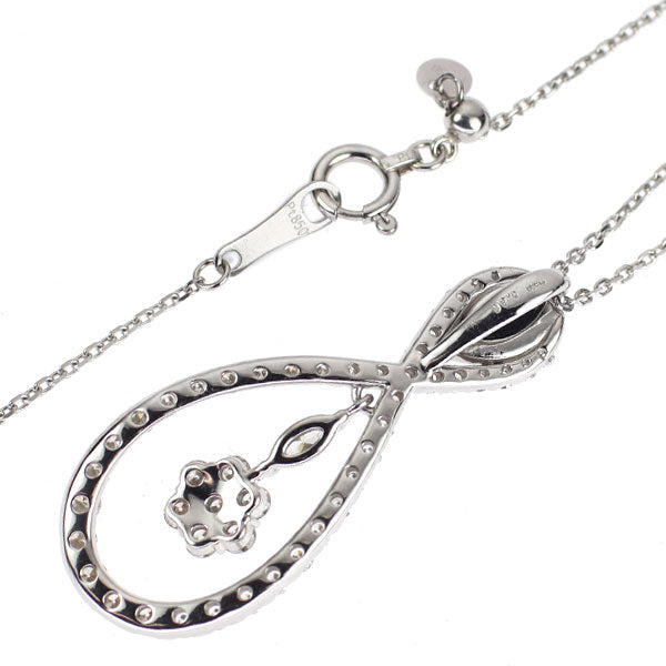 Pt900/ Pt850 オニキス ダイヤモンド ペンダントネックレス D0.86ct