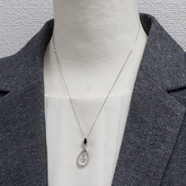 Pt900/ Pt850 オニキス ダイヤモンド ペンダントネックレス D0.86ct