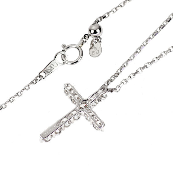 Pt900/ Pt850 H&C ダイヤモンド ペンダントネックレス 1.02ct クロス
