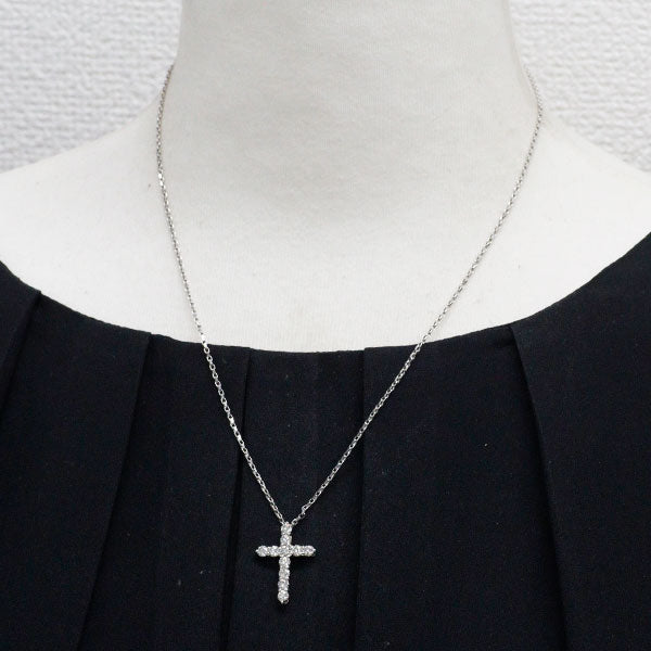 Pt900/ Pt850 H&C ダイヤモンド ペンダントネックレス 1.02ct クロス