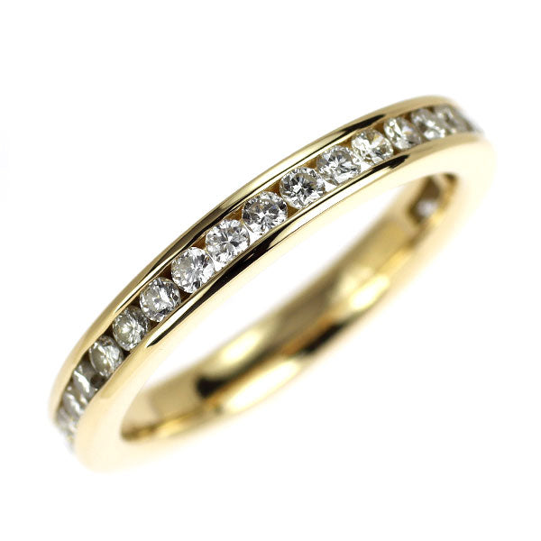 セイコー K18YG ダイヤモンド リング 0.80ct フルエタニティ