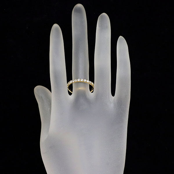 K18YG ダイヤモンド リング 0.50ct ハーフエタニティ