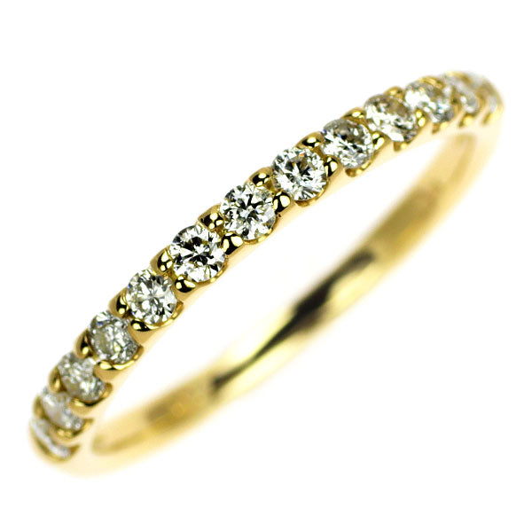 K18YG ダイヤモンド リング 0.50ct ハーフエタニティ