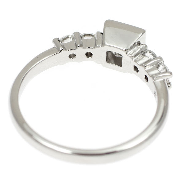 Pt900 プリンセスカットダイヤモンド リング 0.515ct G SI1 D0.24ct