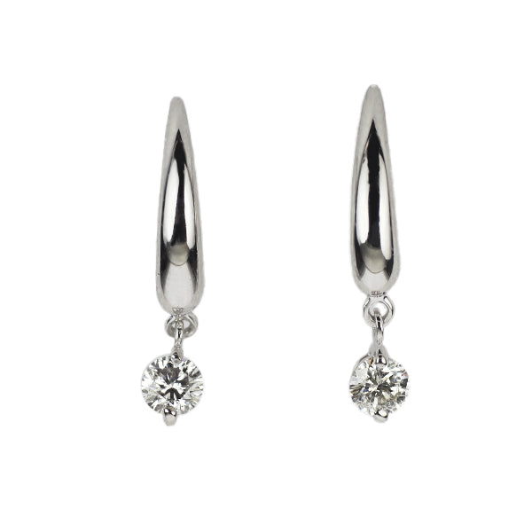 K18WG ダイヤモンド ピアス 0.30ct フック