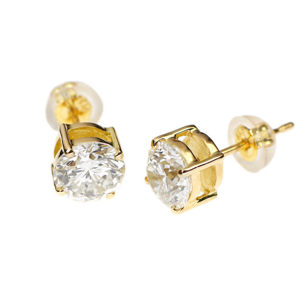 K18YG ダイヤモンド ピアス 2.355ct H SI2 VG ソ2枚