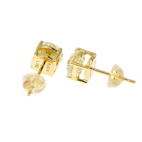 K18YG ダイヤモンド ピアス 2.355ct H SI2 VG ソ2枚