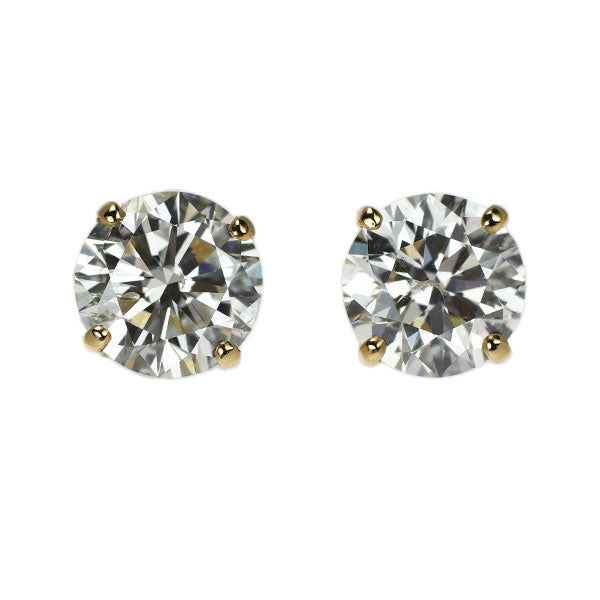 K18YG ダイヤモンド ピアス 2.355ct H SI2 VG ソ2枚