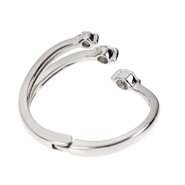 K18WG ローズカット ダイヤモンド リング 0.20ct 可動式