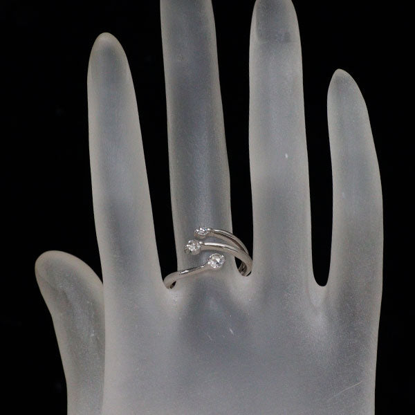 K18WG ローズカット ダイヤモンド リング 0.20ct 可動式