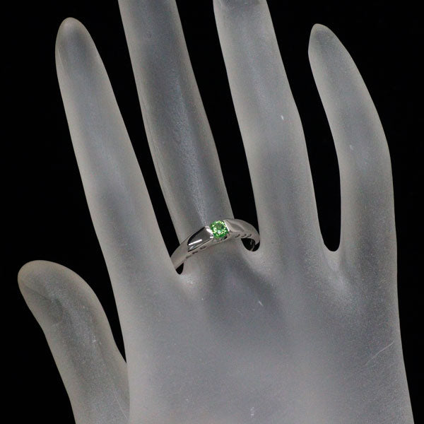 希少 Pt900 デマントイドガーネット ダイヤモンド リング 0.31ct D0.06ct