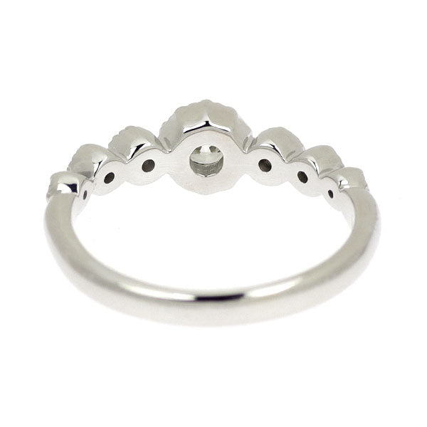 K18WG さくらカット ダイヤモンド リング 0.159ct M IF D0.11ct ピンキー