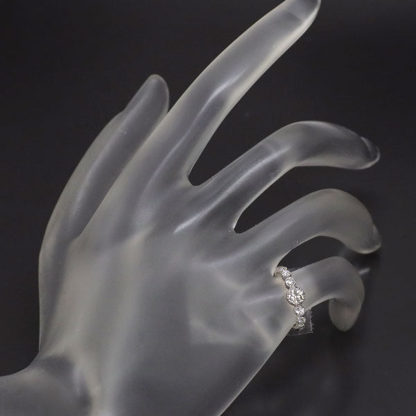K18WG さくらカット ダイヤモンド リング 0.159ct M IF D0.11ct ピンキー