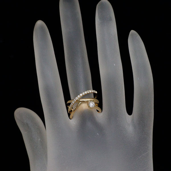 K18YG ダイヤモンド  リング 0.231ct D0.16ct