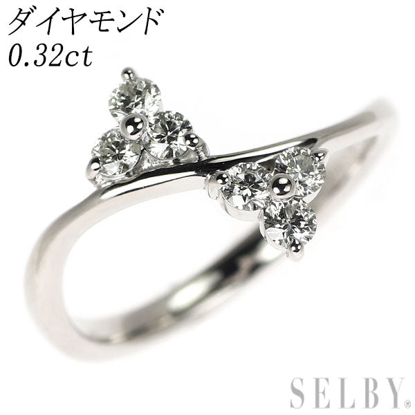 K18WG ダイヤモンド リング 0.32ct