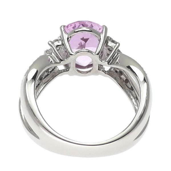 Pt900 ピンクトパーズ ダイヤモンド リング 3.08ct D0.38ct