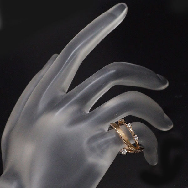アスプレンディ K18PG ダイヤモンド リング 0.10ct D0.18ct ベルガモット ピンキー
