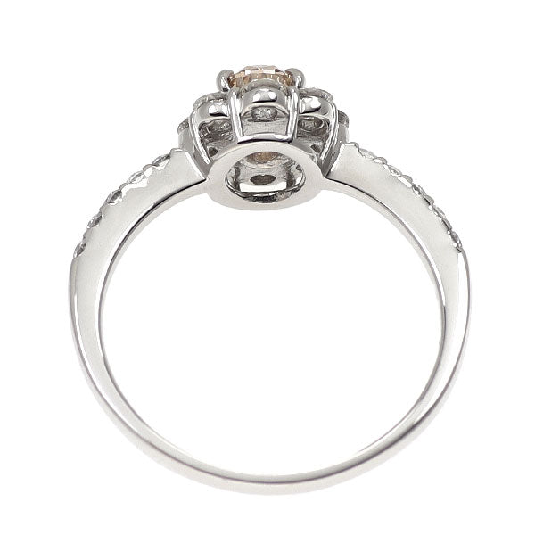Pt900 オーバル ダイヤモンド リング 0.441ct D0.58ct
