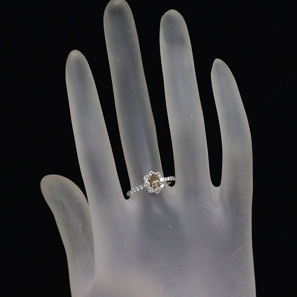 Pt900 オーバル ダイヤモンド リング 0.441ct D0.58ct