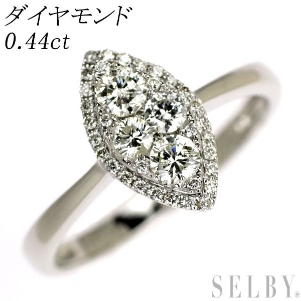K18WG ダイヤモンド リング 0.44ct