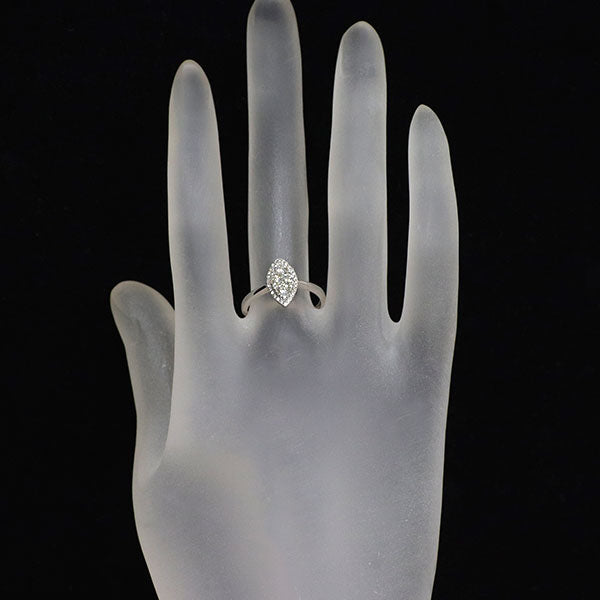 K18WG ダイヤモンド リング 0.44ct