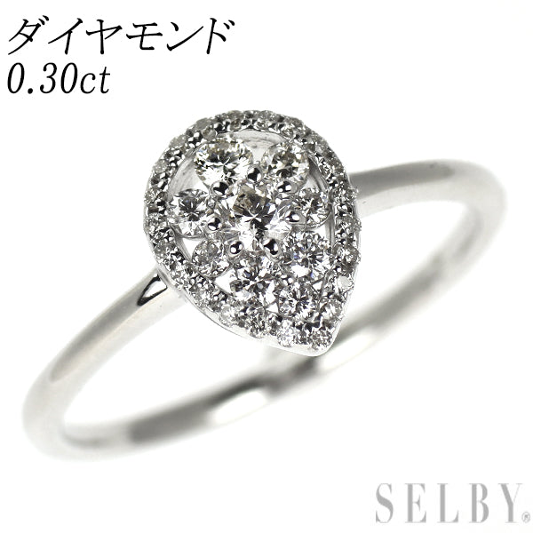 K18WG ダイヤモンド リング 0.30ct