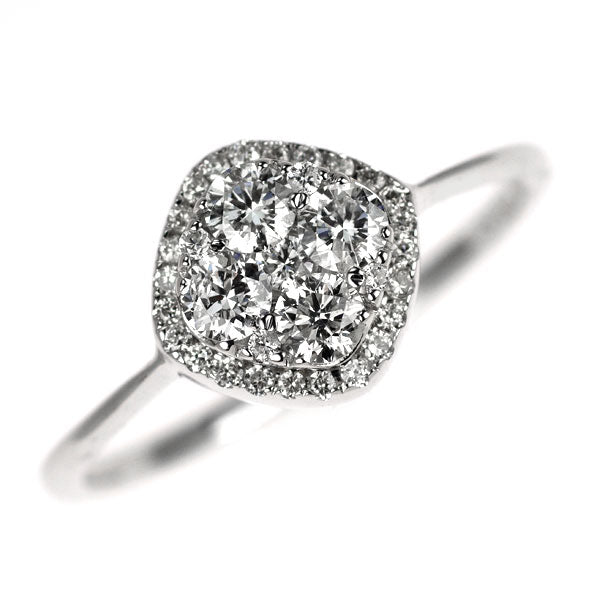 K18WG ダイヤモンド リング 0.50ct